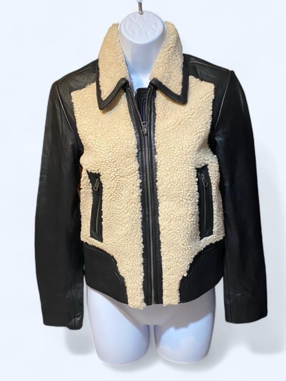 Lucky Brand Sherpa Lamb Leather Jacket
